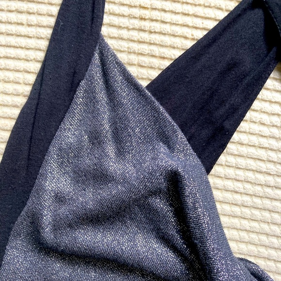 Just Me black/silver top to sparkle up the holidays - Picture 5 of 6